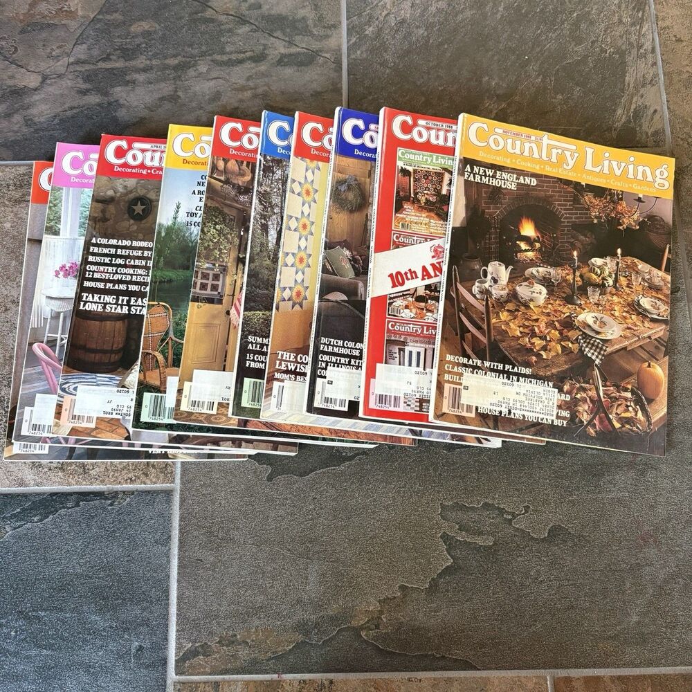 10 Vintage 1988 Country Living Magazines